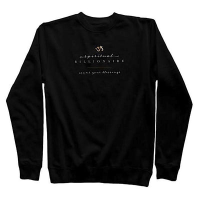 black medium weight spiritual billionaire sweatshirt