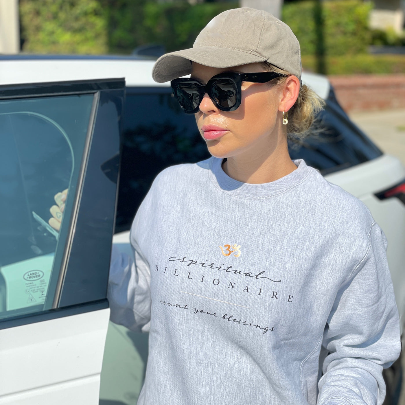 heather grey Spiritual Billionaire sweatshirt