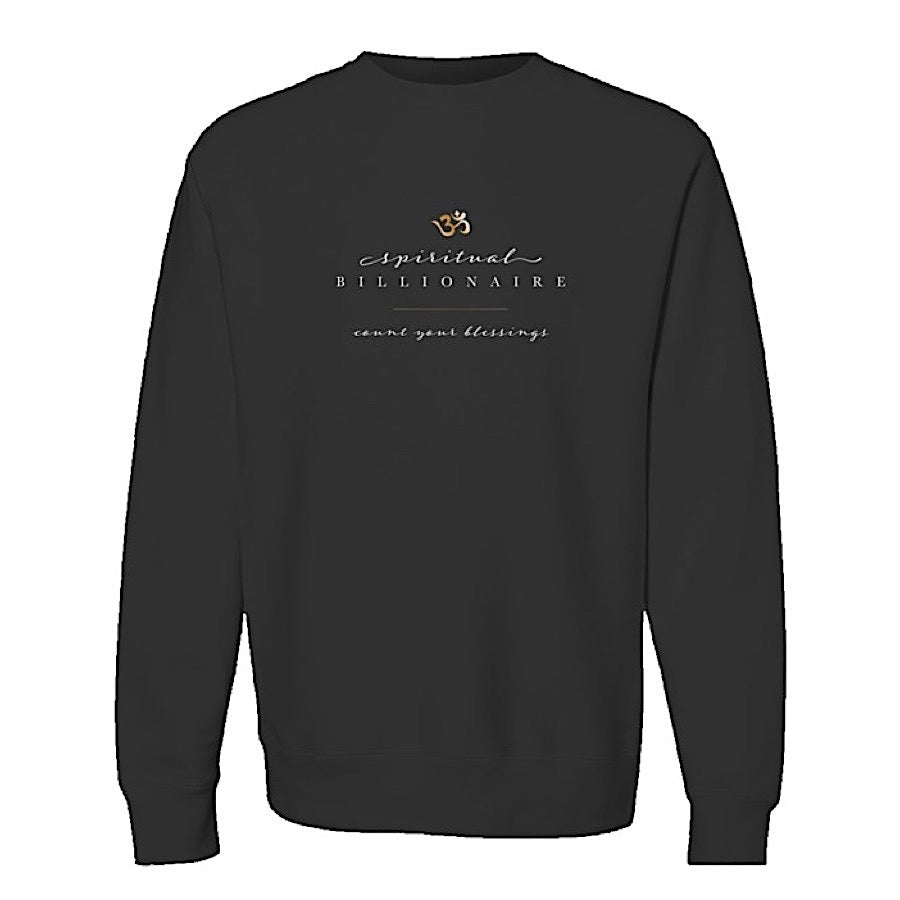 black spiritual billionaire pullover sweatshirt for women and men